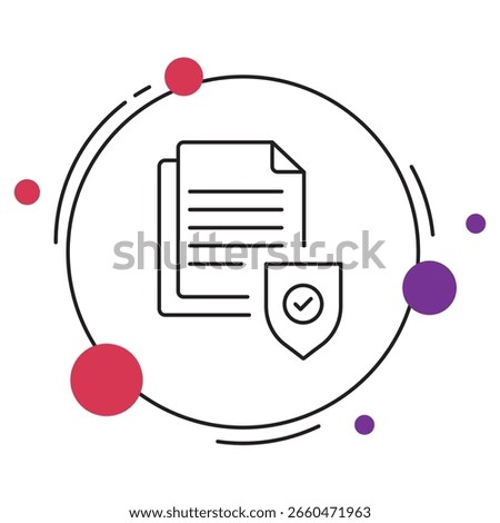 Secure Policy Icon, Ensuring Safety Through Strong Security Policies, Building Trust with Robust Data Protection Guidelines, vector