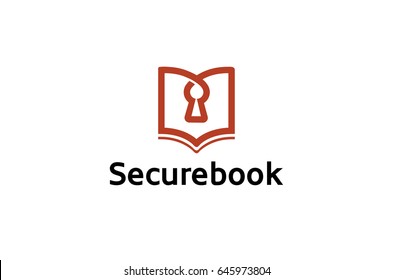 Secure Privacy Book Lock Logo Vector Symbol Design Illustration