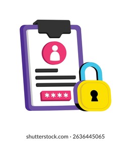 Secure Privacy Vector style icon. Eps 10 file