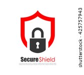 Secure protection abstract logo vector illustration isolated on white background