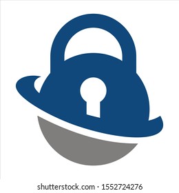 Secure protection abstract logo vector illustration isolated