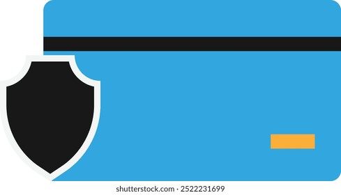 Sicheres Schutzkartensymbol, Vektorgrafik, flach