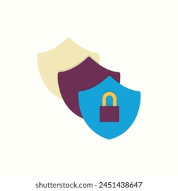 Icono de protección segura, ícono aislado en fondo claro, perfecto para Sitio web, blog, logotipo, Diseño gráfico, redes sociales, UI, App móvil