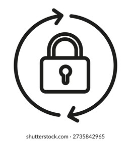 Secure protection icon. Safety lock symbol. Privacy cycle Vector. Closed padlock. EPS 10.