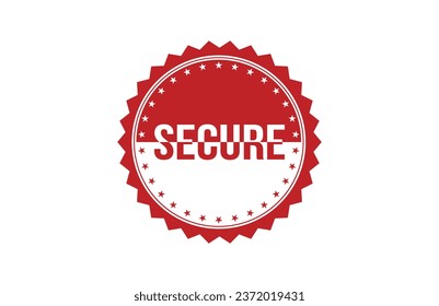 Secure red ribbon label banner. Open available now sign or Secure tag.