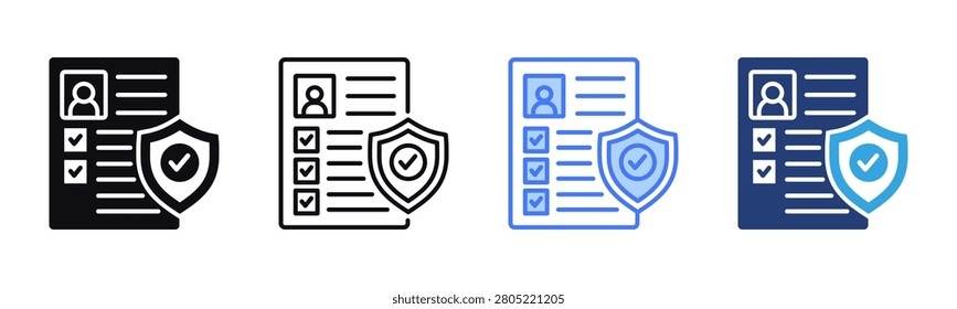Secure Resume icon sheet multiple style collection
