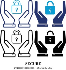 Icono colorido seguro, seguro establecido en línea y estilo de relleno. Icono editable Conjunto de seguros y garantía. Conjunto de iconos de negocios de alta calidad de seguro, seguro