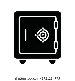 Illustration zum sicheren Safe Deposit Box Symbol für Sicherheit und Schutz von Wertgegenständen