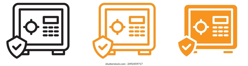 Secure Safe Vault Box Icon for Security and Storage Graphics Ideal for Representing Safe Deposit Boxes and Secure Storage