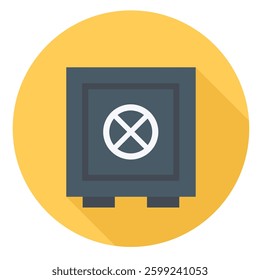 Secure safe vault icon, perfect for security, banking, and protection.