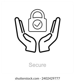 Secure and safety icon concept