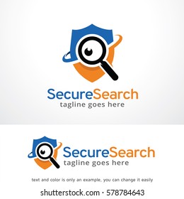 Secure Search Logo Template Design Vector