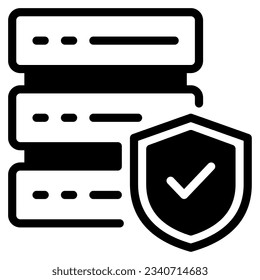 Secure Server Icon illustration, for uiux web, app, infographic, etc