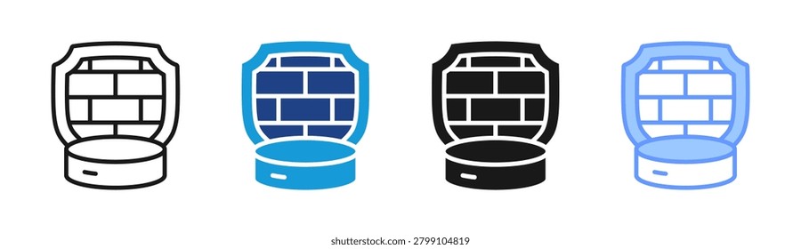 Secure Server icon set multiple style collection