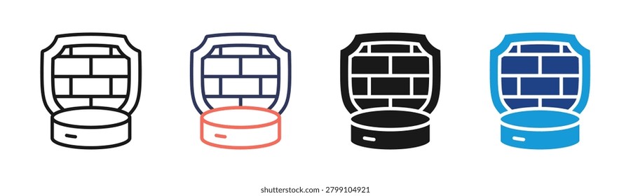 Secure Server icon set multiple style collection