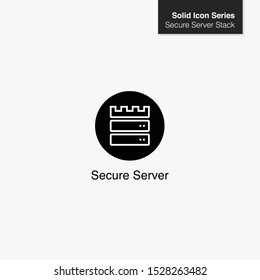 Secure Server On-Premise - Vector Icon