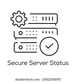 Secure Server Status Icon – Verified and Protected Server System