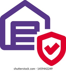 Secure sheild logotype on digital platform layout