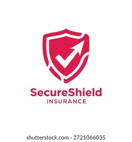 Proteger a proteção com uma seta para cima e marca de verificação para seguro. Representa crescimento, proteção e segurança verificada.