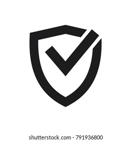 secure, shield and check mark conception, best shield protection logo vector 
