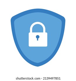 secure shield design over white
