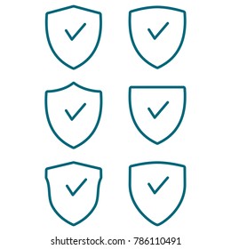 secure, shield icon set, protect guard shield illustration, security icon 