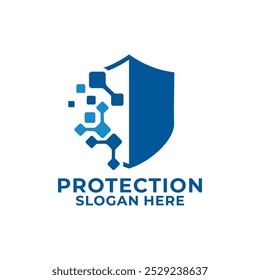 Secure Shield-Logo-Vorlagengrafik, Netzwerkschutz-Logo-Vektor, Online-sichere Logo-Designvorlage