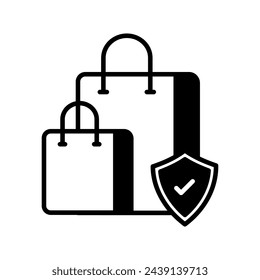 Secure Shipping  icon in vector. Logotype
