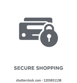 Secure shopping icon. Secure shopping design concept from  collection. Simple element vector illustration on white background.