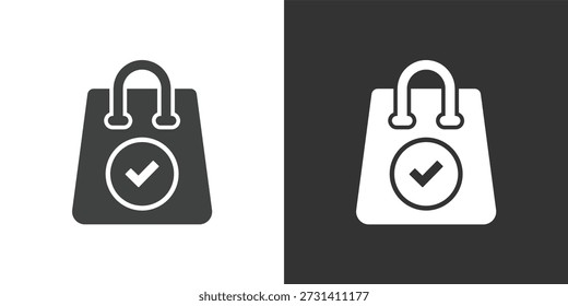 Icono de compras seguras. Icono de la serie de glifos sólidos