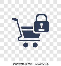 Secure shopping icon. Trendy Secure shopping logo concept on transparent background from e-commerce and payment collection