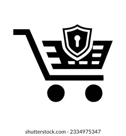 Secure Shopping Icon ,Vector Graphics