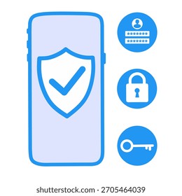 Graphic Secure Smartphone Login Elements