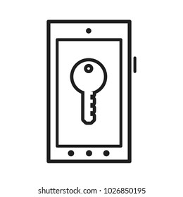 Secure smartphone symbol