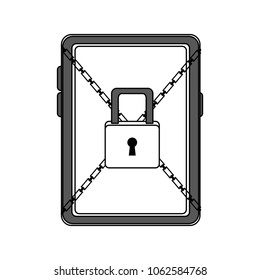 Secure smartphone symbol