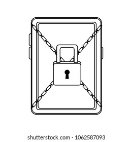 Secure smartphone symbol