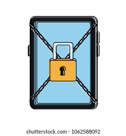 Secure smartphone symbol