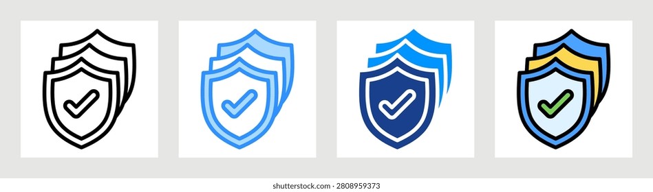 Secure Socket Layer Icon Collection Set Multiple Style
