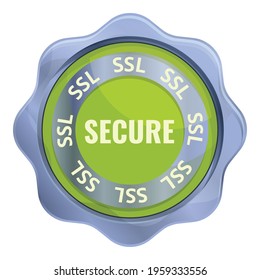 Secure ssl certificate icon. Cartoon of Secure ssl certificate vector icon for web design isolated on white background