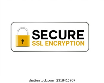 Secure SSl Encryption Logo, Secure Connection Icon Vector Illustration, Ssl Certificate Icon, Secure SSL Encryption Vector Illustration 