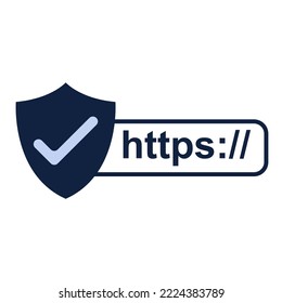 Secure ssl encryption or ssl secure protection symbol. Lock guard design icon on white background. Vector illustration. EPS 10.
