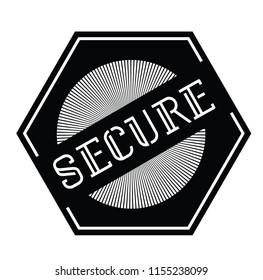 Secure stamp on white