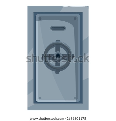 Secure steel safe door with combination lock, ensuring protection and security for important assets