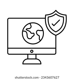 Secure surfing vector icon which can easily modify or edit

