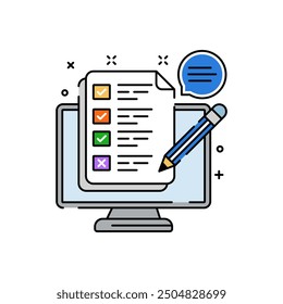 Secure Sync Outline Icon, Vector illustration.