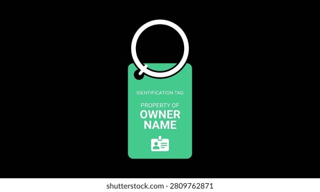 Secure tag for labeling assets and identifying ownership status.