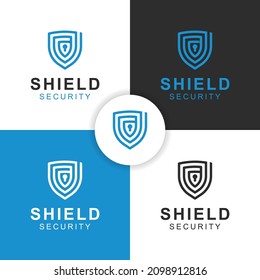 Secure Technology Logo With Shield Symbol, Icon Design For Cyber Army, Security System