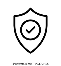 secure thin line vector icon