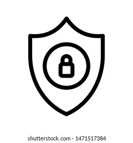 secure thin line vector icon
