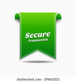 Secure Transaction Green Vector Icon Design